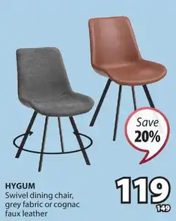 JYSK HYGUM Swivel dining chair offer