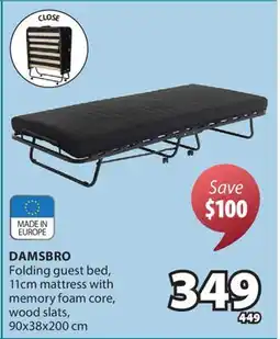 JYSK DAMSBRO Folding guest bed offer
