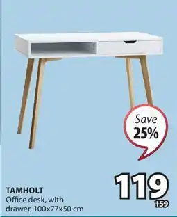 JYSK TAMHOLT Office desk, with drawer offer