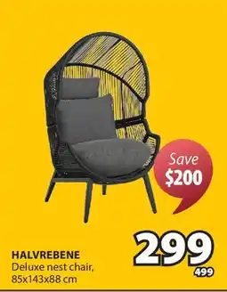 JYSK HALVREBENE Deluxe nest chair offer