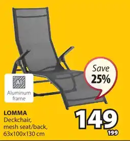 JYSK LOMMA Deckchair offer