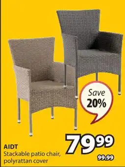JYSK AIDT Stackable patio chair, polyrattan cover offer