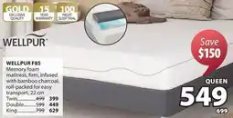 JYSK WELLPUR F85 Memory foam Mattress offer