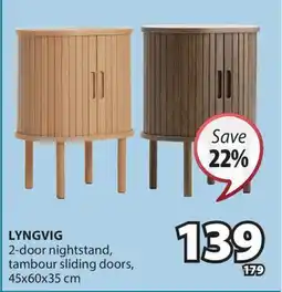 JYSK LYNGVIG 2-door nightstand offer