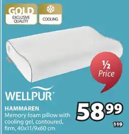 JYSK HAMMAREN Memory foam pillow with cooling gel offer