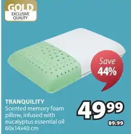 JYSK TRANQUILITY Scented memory foam pillow offer