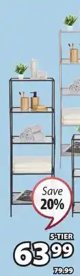 JYSK BELPASSO 5-tier glass shelf offer