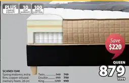 JYSK SCANDI OAK Spring mattress offer