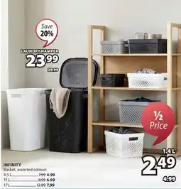 JYSK INFINITY Basket, assorted colours offer