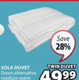 JYSK SOLA TWIN DUVET offer