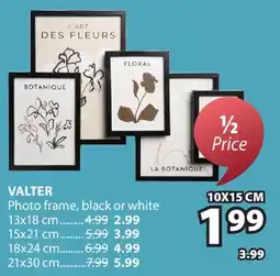 JYSK VALTER Photo frame, black or white offer