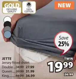 JYSK JETTE Jersey fitted sheet offer