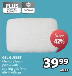 JYSK GEL GUSSET Memory foam pillow with cooling gel, firm offer