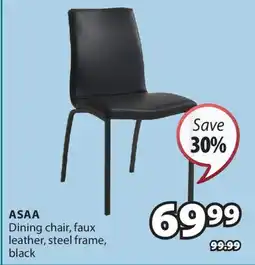 JYSK ASAA Dining chair, faux leather, steel frame, black offer