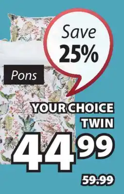 JYSK PONS DUVET COVER SET offer