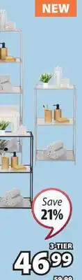 JYSK BELPASSO 3-tier glass shelf offer
