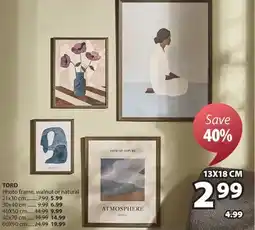 JYSK TORD Photo frame, walnut or natural offer