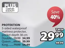 JYSK PROTEKTION 5-sided waterproof mattress protector offer