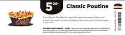 Harvey’s Harvey's Classic Poutine offer