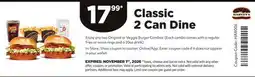 Harvey’s Harvey's Classic 2 Can Dine offer