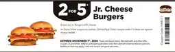 Harvey’s Harvey's Jr. Cheese Burgers offer