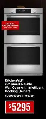 Leon's KitchenAid 30 Smart Double Wall Oven with Intelligent Cooking Camera offer