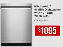 Leon's KitchenAid 41 dBA Dishwasher with 40+ Total Wash Jets offer