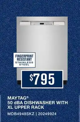 Leon's MAYTAG 50 dBA DISHWASHER WITH XL UPPER RACK offer