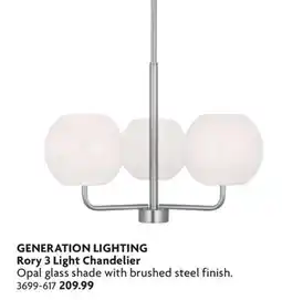 Home Hardware Rory 3 Light Chandelier offer