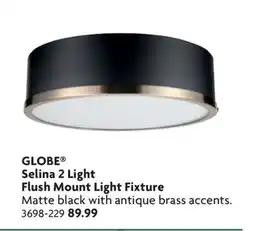 Home Hardware Selina 2 Light Flush Mount Light Fixture offer