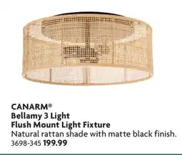 Home Hardware CANARM Bellamy 3 Light Flush Mount Light Fixture offer