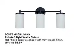 Home Hardware SCOTT MCGILLIVRAY Celeste 3 Light Vanity Fixture offer