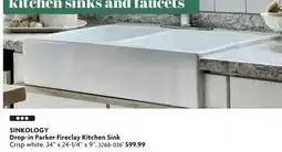 Home Hardware SINKOLOGY Drop-in Parker Fireclay Kitchen Sink offer