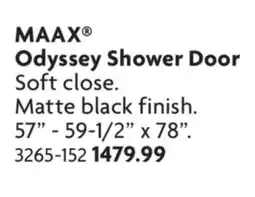 Home Hardware Odyssey Shower Door offer