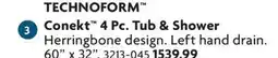 Home Hardware Conekt 4 Pc. Tub & Shower offer