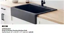 Home Hardware Drop-in Parker Fireclay Kitchen Sink offer