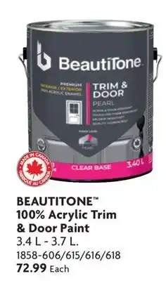 Home Hardware 100% Acrylic Trim & Door Paint offer