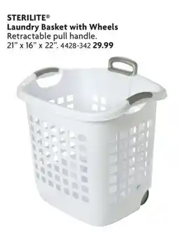 Home Hardware STERILITE Laundry Basket with Wheels offer