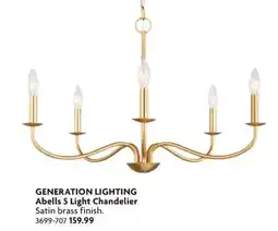Home Hardware Abells 5 Light Chandelier offer