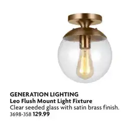 Home Hardware GENERATION LIGHTING Leo Flush Mount Light Fixture offer