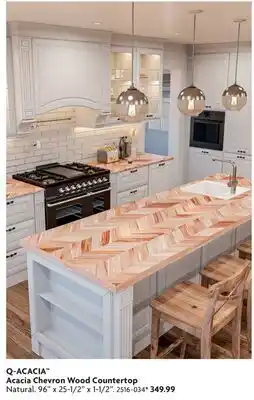 Home Hardware Acacia Chevron Wood Countertop offer