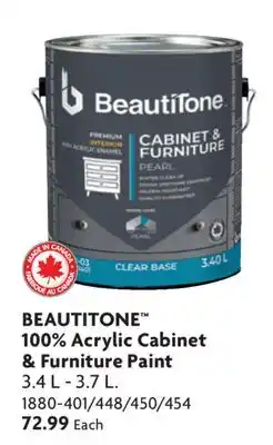 Home Hardware 100% Acrylic Cabinet & Furniture Paint offer