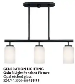 Home Hardware GENERATION LIGHTING Oslo 3 Light Pendant Fixture offer