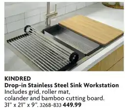 Home Hardware Drop-in Stainless Steel Sink Workstation offer