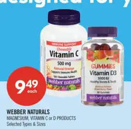 Shoppers Drug Mart WEBBER NATURALS MAGNESIUM, VITAMIN C or D PRODUCTS offer