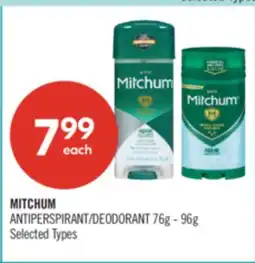 Shoppers Drug Mart MITCHUM ANTIPERSPIRANT/DEODORANT offer