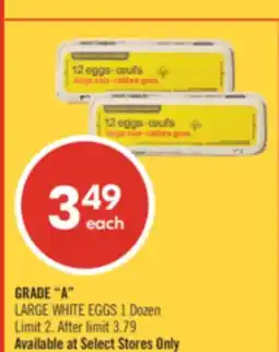 Shoppers Drug Mart GRADE A LARGE WHITE EGGS offer