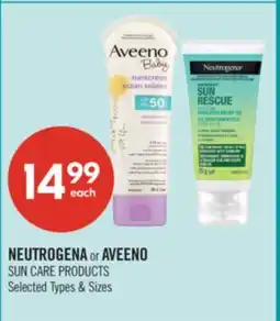 Shoppers Drug Mart NEUTROGENA or AVEENO SUN CARE PRODUCTS offer