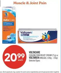 Shoppers Drug Mart VOLTACARE COOLING PAIN RELIEF CREAM (71g) or VOLTAREN EMULGEL (100g - 150g) offer