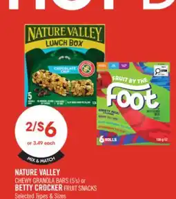 Shoppers Drug Mart NATURE VALLEY CHEWY GRANOLA BARS (5's) or BETTY CROCKER FRUIT SNACKS offer
